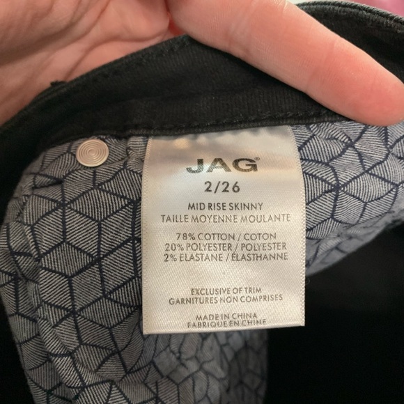Jag Jeans Gray mid rise Skinny Floral Embroidery 26 size 2 - Picture 9 of 10